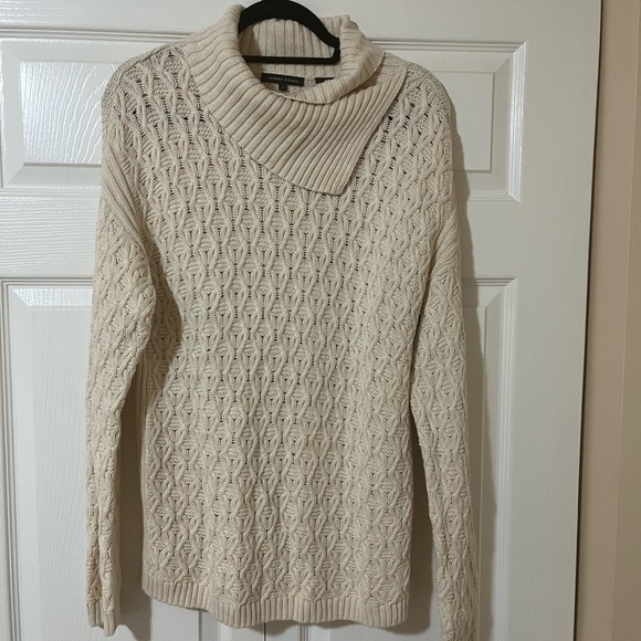 JEANNE PIERRE Cream Cowl Neck Sweater - Picture 1 of 4